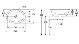 Раковина Villeroy & Boch Loop & Friends 66х47 см без перелива TitanCeram альпийский белый 4A630101