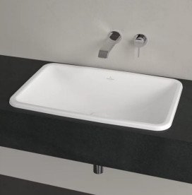 Раковина Villeroy & Boch Loop & Friends 67,5х45 см с переливом TitanCeram CeramicPlus альпийский белый 4A6600R1