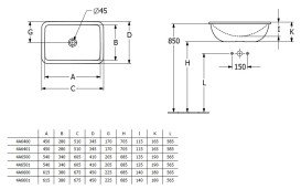 Раковина Villeroy & Boch Loop & Friends 67,5х45 см с переливом TitanCeram CeramicPlus альпийский белый 4A6600R1