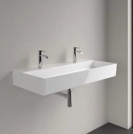 Раковина Villeroy & Boch Memento 2.0 100х47 см без перелива TitanCeram альпийский белый 4A22A101
