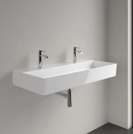 Раковина Villeroy & Boch Memento 2.0 100х47 см без перелива TitanCeram альпийский белый 4A22A101