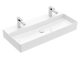 Раковина Villeroy & Boch Memento 2.0 100х47 см без перелива TitanCeram альпийский белый 4A22A101