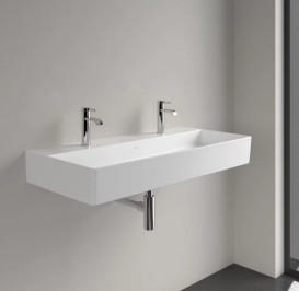 Раковина Villeroy & Boch Memento 2.0 100х47 см без переливу TitanCeram CeramicPlus кам'яний білий 4A22A1RW