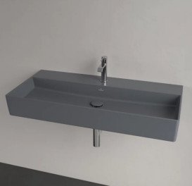 Раковина Villeroy & Boch Memento 2.0 100х47 см без перелива TitanCeram CeramicPlus графит 4A22A2I4