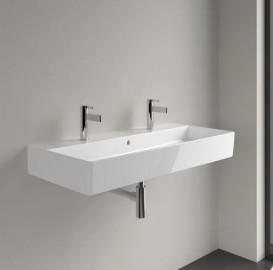Раковина Villeroy & Boch Memento 2.0 100х47 см із переливом шліфована TitanCeram CeramicPlus кам'яний білий 4A221LRW