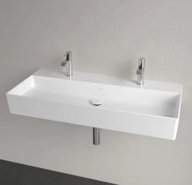 Раковина Villeroy & Boch Memento 2.0 100х47 см без переливу шліфована TitanCeram альпійський білий 4A221K01
