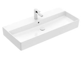Раковина Villeroy & Boch Memento 2.0 100х47 см с переливом шлифованная TitanCeram альпийский белый 4A221G01