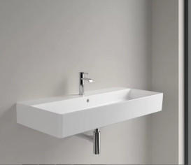 Раковина Villeroy & Boch Memento 2.0 100х47 см із переливом шліфована TitanCeram CeramicPlus кам'яний білий 4A221GRW