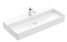 Раковина Villeroy & Boch Memento 2.0 100х47 см без перелива шлифованная TitanCeram альпийский белый 4A221H01