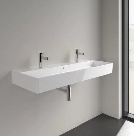 Раковина Villeroy & Boch Memento 2.0 120х47 см з переливом TitanCeram CeramicPlus кам'яний білий 4A22C4RW