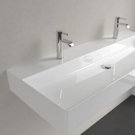 Раковина Villeroy & Boch Memento 2.0 120х47 см без перелива TitanCeram CeramicPlus альпийский белый 4A22C1R1