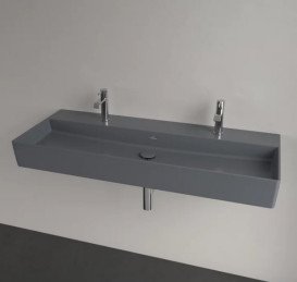Раковина Villeroy & Boch Memento 2.0 120х47 см без перелива TitanCeram CeramicPlus графит 4A22C1I4