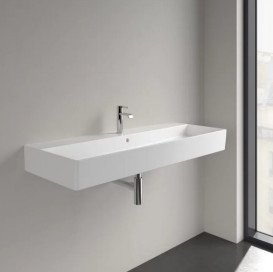 Раковина Villeroy & Boch Memento 2.0 120х47 см с переливом TitanCeram CeramicPlus каменный белый 4A22C5RW