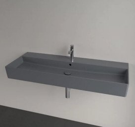 Раковина Villeroy & Boch Memento 2.0 120х47 см с переливом TitanCeram CeramicPlus графит 4A22C5I4
