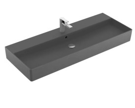 Раковина Villeroy & Boch Memento 2.0 120х47 см с переливом TitanCeram CeramicPlus графит 4A22C5I4