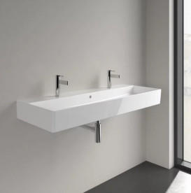 Раковина Villeroy & Boch Memento 2.0 120х47 см с переливом шлифованная TitanCeram CeramicPlus альпийский белый 4A22CKR1