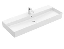 Раковина Villeroy & Boch Memento 2.0 120х47 см із переливом шліфована TitanCeram CeramicPlus кам'яний білий 4A22CLRW