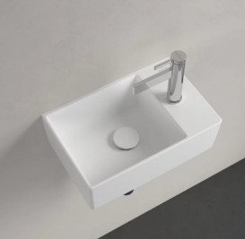 Раковина Villeroy & Boch Memento 2.0 40х26 см без перелива TitanCeram CeramicPlus каменный белый 432340RW