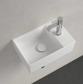 Раковина Villeroy & Boch Memento 2.0 40х26 см без перелива шлифованная TitanCeram CeramicPlus каменный белый 43234GRW