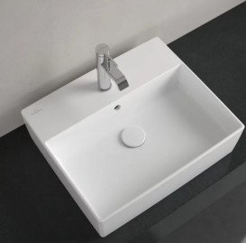Раковина Villeroy & Boch Memento 2.0 50х42 см з переливом TitanCeram CeramicPlus альпійський білий 4A0750R1