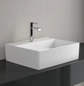 Раковина Villeroy & Boch Memento 2.0 50х42 см без переливу TitanCeram CeramicPlus кам'яний білий 4A0751RW