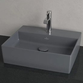 Раковина Villeroy & Boch Memento 2.0 50х42 см без перелива TitanCeram CeramicPlus графит 4A0751i4