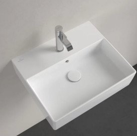 Раковина Villeroy & Boch Memento 2.0 50х42 см з переливом TitanCeram CeramicPlus альпійський білий 4A2250R1