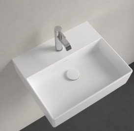 Раковина Villeroy & Boch Memento 2.0 50х42 см без переливу TitanCeram CeramicPlus кам'яний білий 4A2251RW