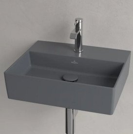 Раковина Villeroy & Boch Memento 2.0 50х42 см без переливу TitanCeram CeramicPlus графіт 4A2251I4