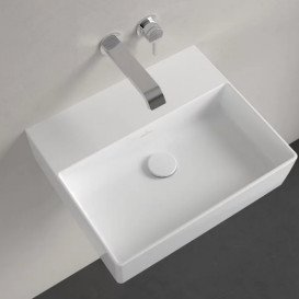 Раковина Villeroy & Boch Memento 2.0 50х42 см без перелива TitanCeram альпійський білий 4A225301