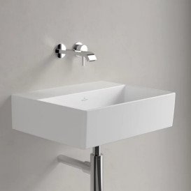 Раковина Villeroy & Boch Memento 2.0 50х42 см без перелива TitanCeram CeramicPlus каменный белый 4A2253RW
