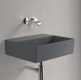 Раковина Villeroy & Boch Memento 2.0 50х42 см без переливу TitanCeram CeramicPlus графіт 4A2253I4