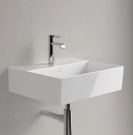 Раковина Villeroy&Boch Memento 2.0 50х42 см без переливу шліфована TitanCeram альпійський білий 4A225L01