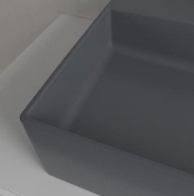 Раковина Villeroy & Boch Memento 2.0 60х42 см з переливом TitanCeram CeramicPlus графіт 4A0760i4