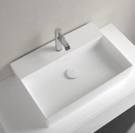 Раковина Villeroy & Boch Memento 2.0 60х42 см без перелива TitanCeram CeramicPlus каменный белый 4A0761RW