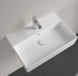 Раковина Villeroy & Boch Memento 2.0 60х42 см с переливом TitanCeram CeramicPlus каменный белый 4A2260RW