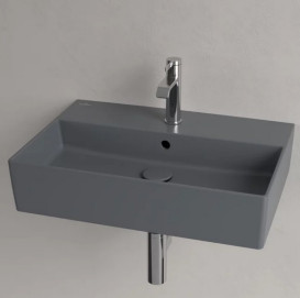 Раковина Villeroy & Boch Memento 2.0 60х42 см з переливом TitanCeram CeramicPlus графіт 4A2260I4