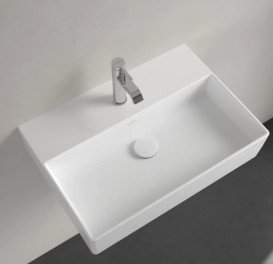 Раковина Villeroy & Boch Memento 2.0 60х42 см без перелива TitanCeram CeramicPlus каменный белый 4A2261RW