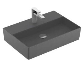Раковина Villeroy & Boch Memento 2.0 60х42 см без перелива TitanCeram CeramicPlus графит 4A2261I4