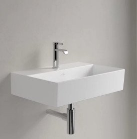 Раковина Villeroy & Boch Memento 2.0 60х42 см без переливу шліфована TitanCeram CeramicPlus кам'яний білий 4A226LRW