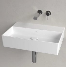 Раковина Villeroy & Boch Memento 2.0 60х42 см без переливу шліфована TitanCeram CeramicPlus кам'яний білий 4A226FRW