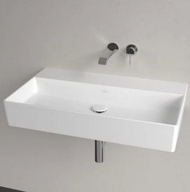 Раковина Villeroy & Boch Memento 2.0 80х47 см без перелива TitanCeram CeramicPlus каменный белый 4A2283RW