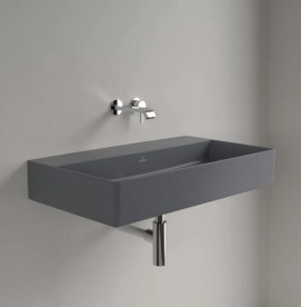 Раковина Villeroy & Boch Memento 2.0 80х47 см без переливу TitanCeram CeramicPlus графіт 4A2283I4