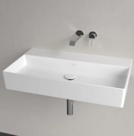 Раковина Villeroy & Boch Memento 2.0 80х47 см без переливу шліфована TitanCeram CeramicPlus кам'яний білий 4A228FRW