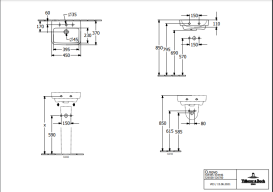 Раковина Villeroy & Boch O.novo 45х37 см санітарна кераміка AntiBac CeramicPlus альпійський білий 434445T2