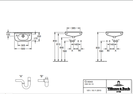 Раковина Villeroy & Boch O.novo 50х25 см санитарная керамика CeramicPlus альпийский белый 536151R1