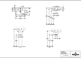 Раковина Villeroy & Boch O.novo 50х37 см санитарная керамика AntiBac CeramicPlus альпийский белый 434451T2