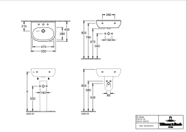 Раковина Villeroy & Boch O.novo 55х45 см санитарная керамика CeramicPlus альпийский белый 516055R1