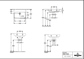 Раковина Villeroy & Boch O.novo 60х46 см санітарна кераміка CeramicPlus альпійський білий 4A4162R1