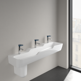 Раковина многоместная Villeroy & Boch O.Novo Kids 130х43 см AntiBac альпийский белый 4A0813T2